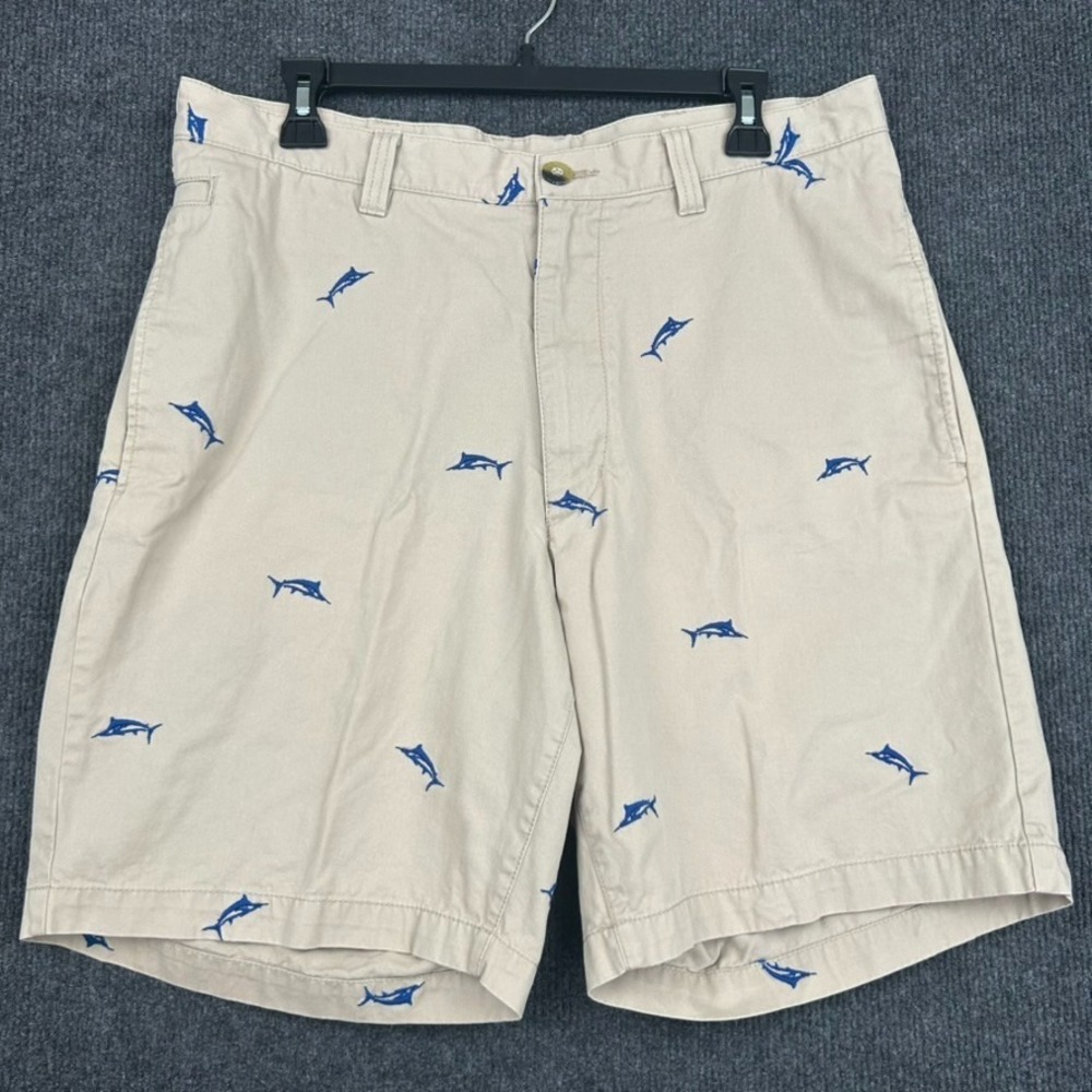 Hook & Tackle Men's Chino Sailfish Tan Size 36 Fishing Outdoors Preppy Casual